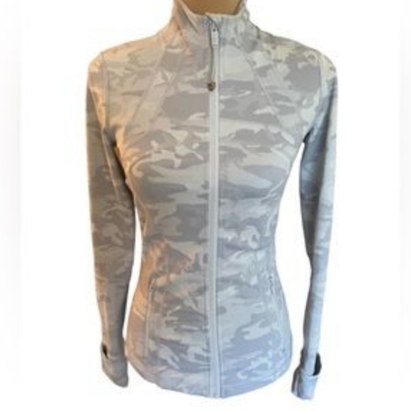 White Camo Activewear SweatJacket - Picture 2 of 8